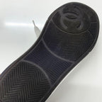 Chanel CC Logo Suede Sneakers Gray — view 9