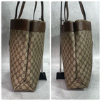 Gucci GG Tote Brown Logo Leather Beige — view 6