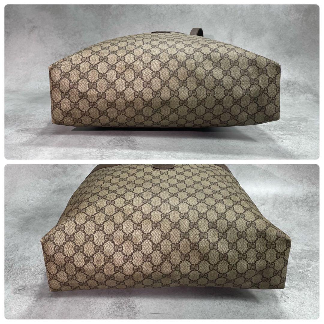 Gucci GG Tote Brown Logo Leather Beige — view 7