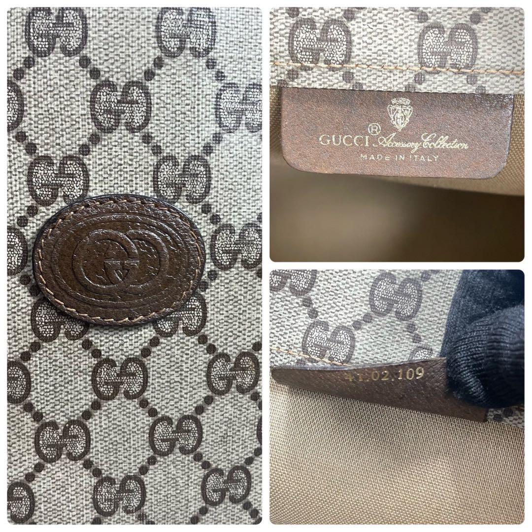 Gucci GG Tote Brown Logo Leather Beige — view 9
