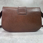 Gucci Shoulder Bag Brown Leather Logo Gold — view 3