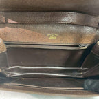 Gucci Shoulder Bag Brown Leather Logo Gold — view 5