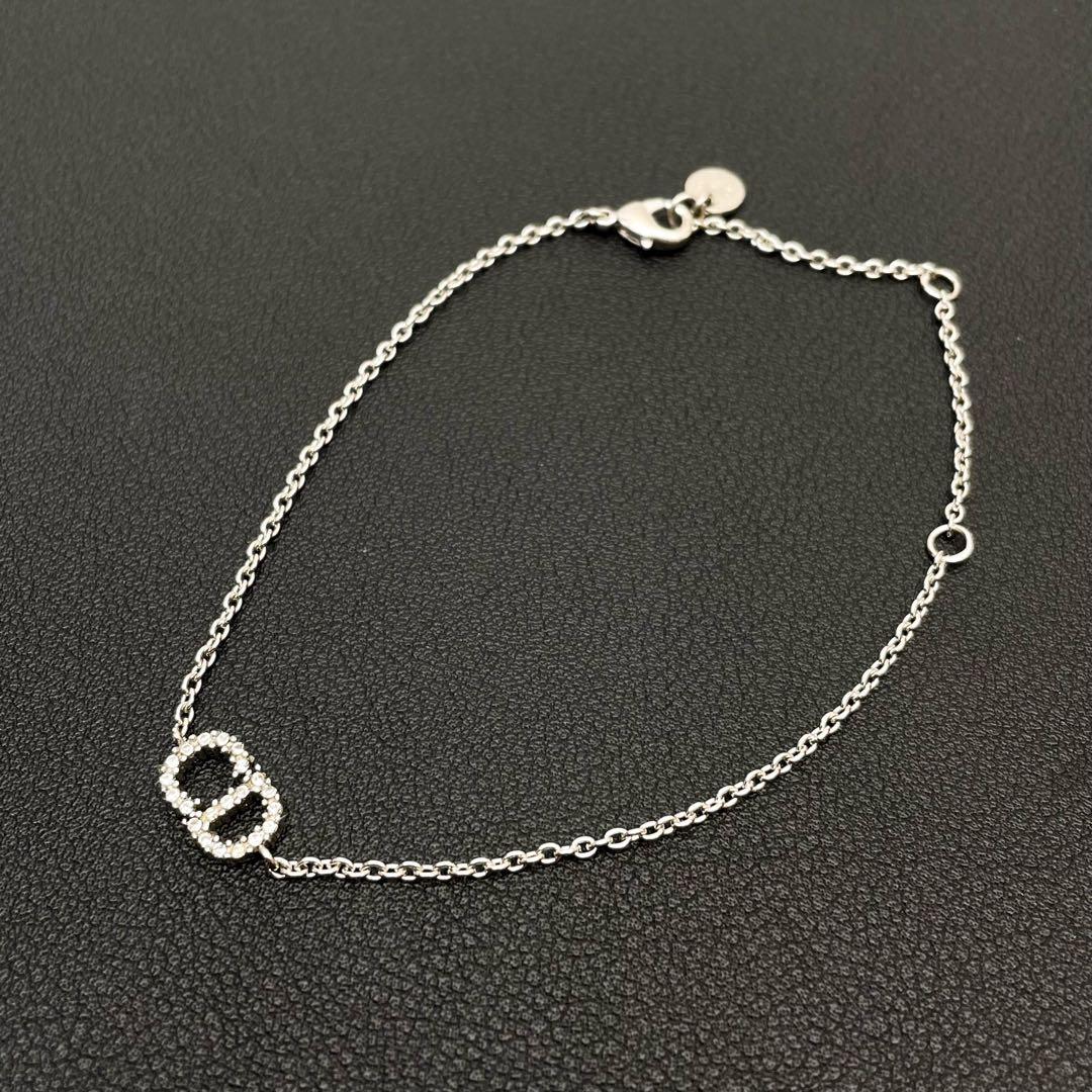 Dior Clair de Lune CD Logo Bracelet Silver — view 2