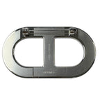 Hermes Chaine D'ancre Brooch Blue Leather Silver — view 3