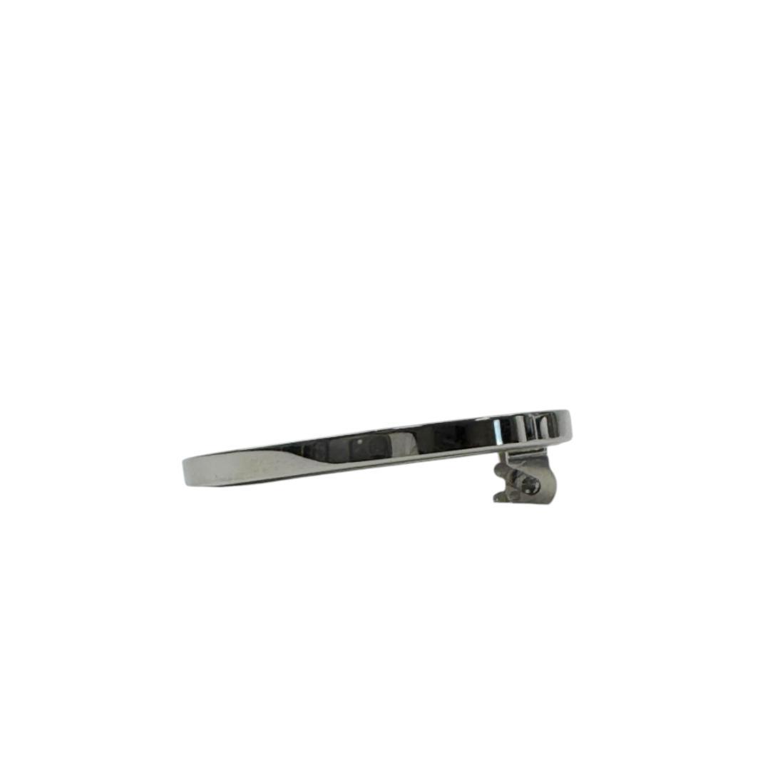 Hermes Chaine D'ancre Brooch Blue Leather Silver — view 5