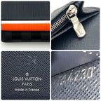 Louis Vuitton Epi Damier Portefeuille Brazza Wallet Navy — view 9