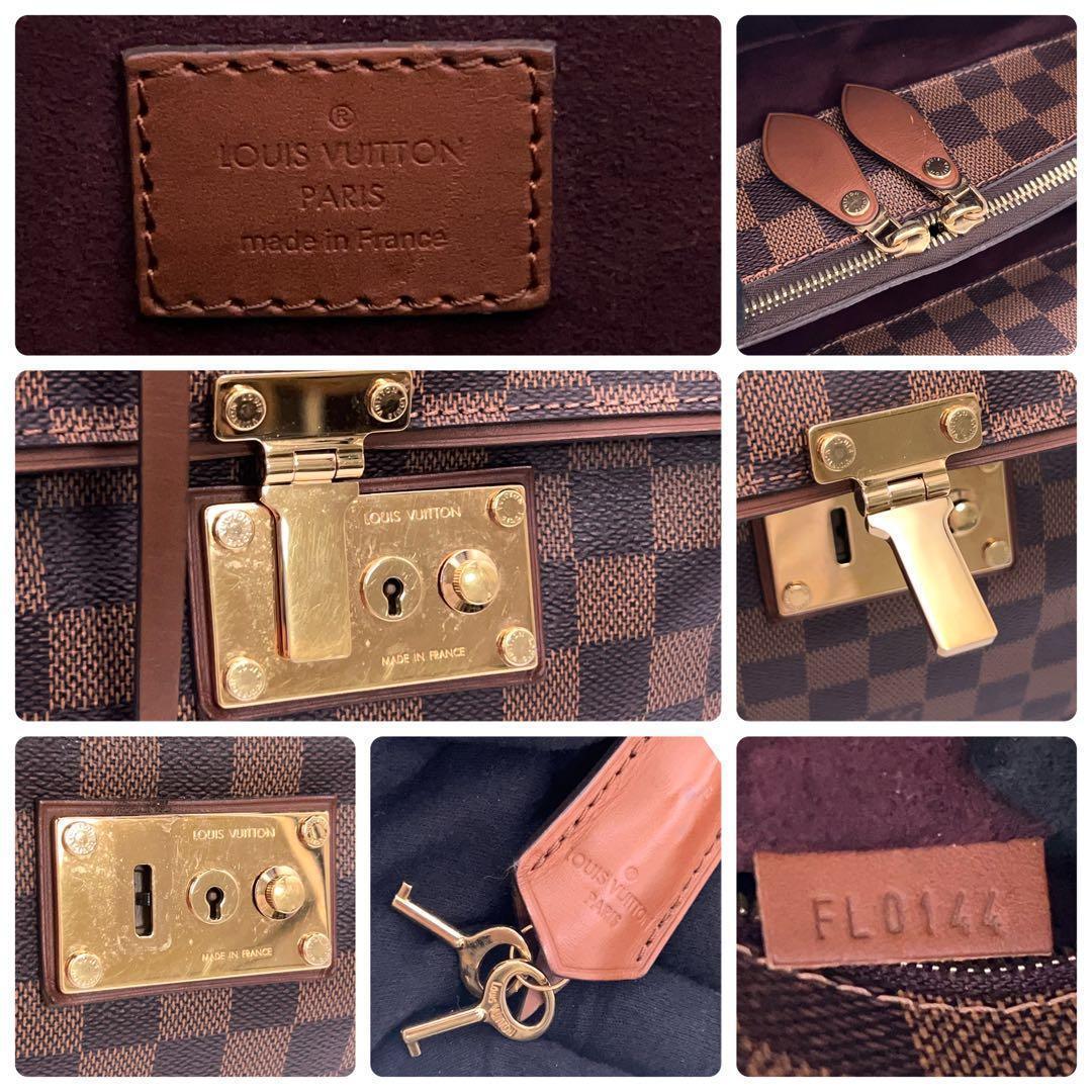 Louis Vuitton Damier Ascot Handbag Brown — view 8