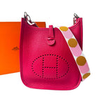 Hermes Evelyne TPM Amazon Framboise Flipper Pole Shoulder Bag