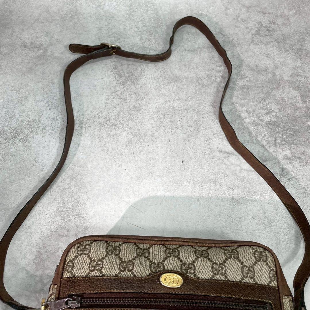Gucci GG Sherry Line Shoulder Bag Brown Logo — view 4