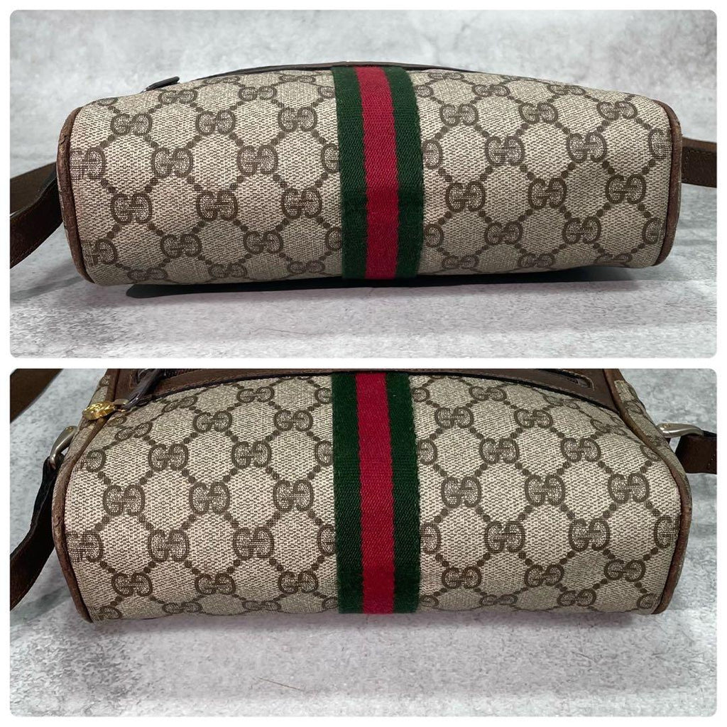 Gucci GG Sherry Line Shoulder Bag Brown Logo — view 8