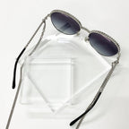Chanel Sunglasses CC Logo Chain Eyewear Silver — view 5