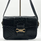 Celine Vintage Croc Shoulder Leather Rope — view 2