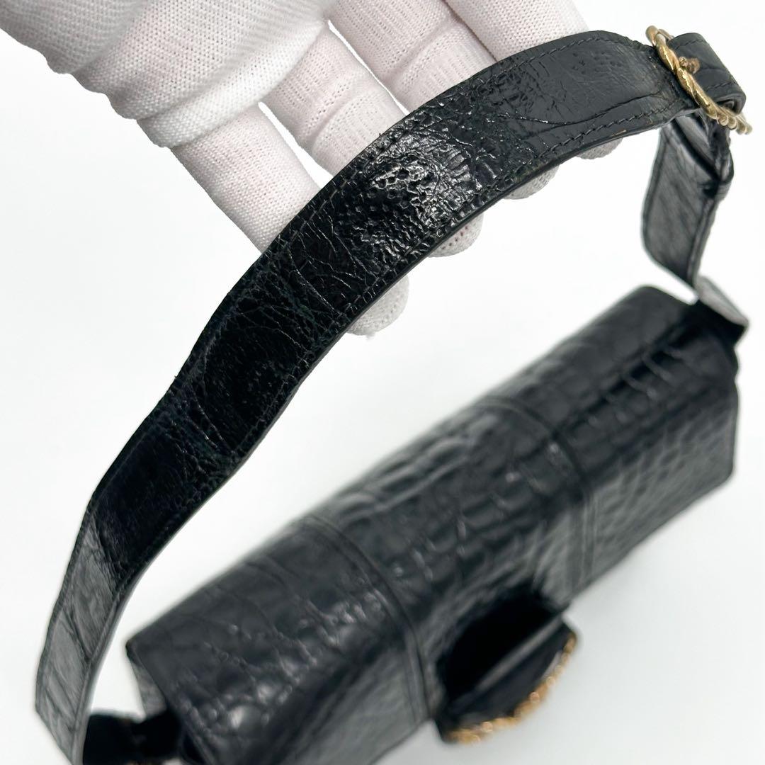 Celine Vintage Croc Shoulder Leather Rope — view 7