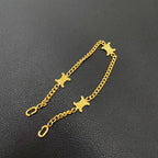 Celine Triomphe Logo Chain Bracelet Bangle Gold