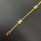 Celine Triomphe Logo Chain Bracelet Bangle Gold