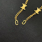 Celine Triomphe Logo Chain Bracelet Bangle Gold