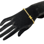 Celine Triomphe Logo Chain Bracelet Bangle Gold