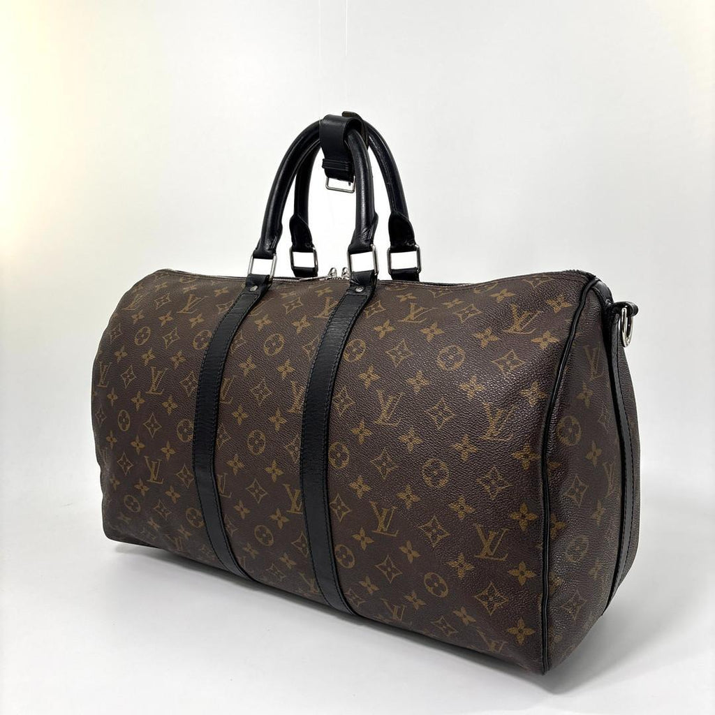 Louis Vuitton Monogram Macassar Keepall 45 Boston Bag — view 2