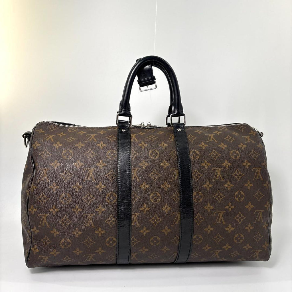 Louis Vuitton Monogram Macassar Keepall 45 Boston Bag — view 5