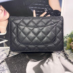 Chanel Chain Wallet Caviar Leather Black Shoulder — view 3