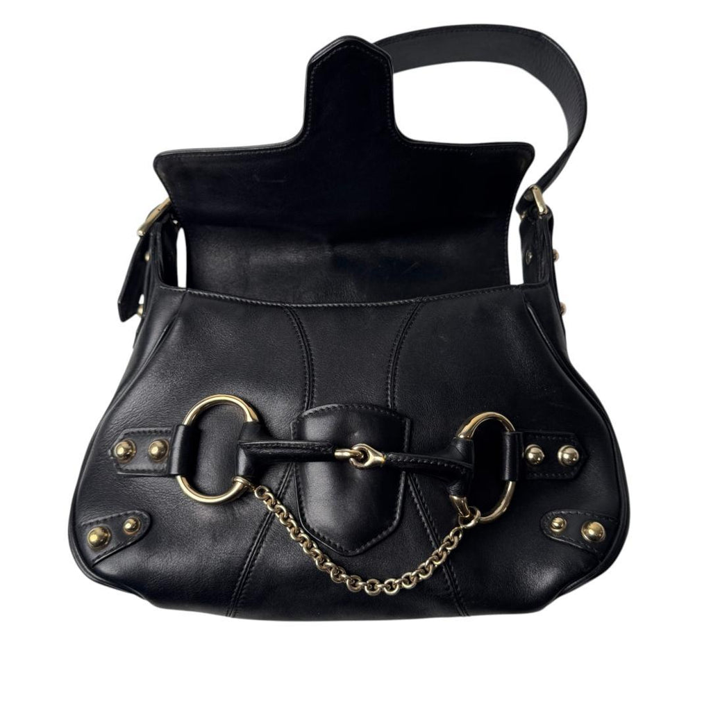 Gucci Horsebit Handbag Black — view 8