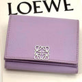 Loewe Wallet Anagram Trifold Purple