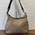 Gucci GG Canvas Leather Sherry Shoulder Bag Brown — view 2