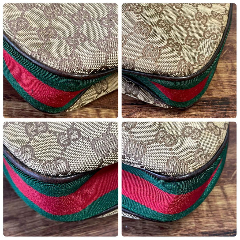Gucci GG Canvas Leather Sherry Shoulder Bag Brown — view 5
