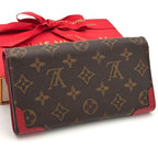 Louis Vuitton Wallet Monogram Portefeuille Sarah Retiro Red Brown — view 2