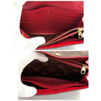 Louis Vuitton Wallet Monogram Portefeuille Sarah Retiro Red Brown — view 6