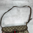 Gucci GG Sherry Line Shoulder Bag Brown Leather Logo — view 4