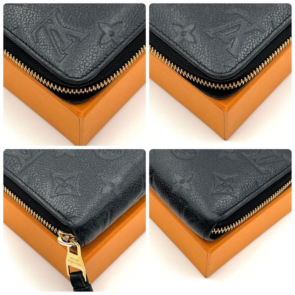 Louis Vuitton Monogram Empreinte Zippy Wallet Black — view 9