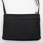 Celine Trio Large Shoulder Bag Black Leather Clutch — view 3