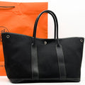 Hermes Garden Party PM Canvas Leather Officier Tote