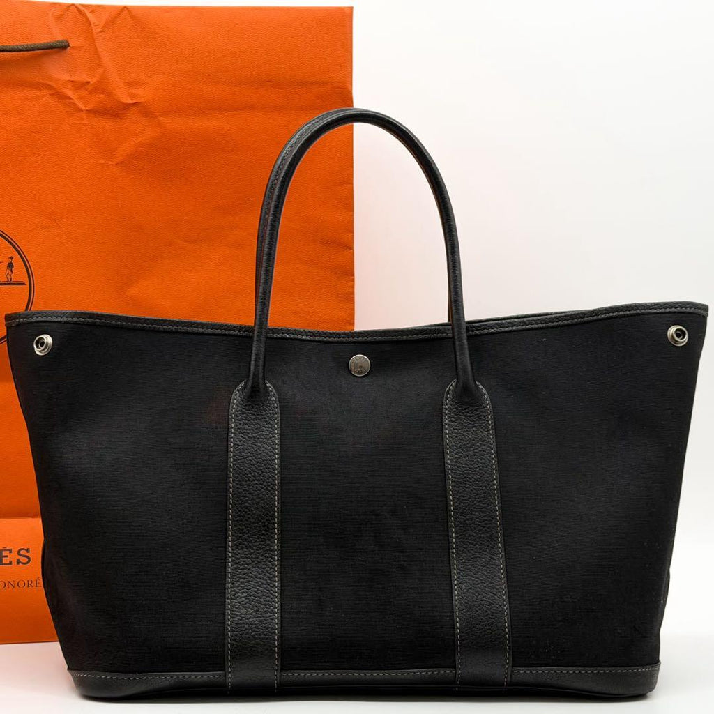 Hermes Garden Party PM Canvas Leather Officier Tote — view 2
