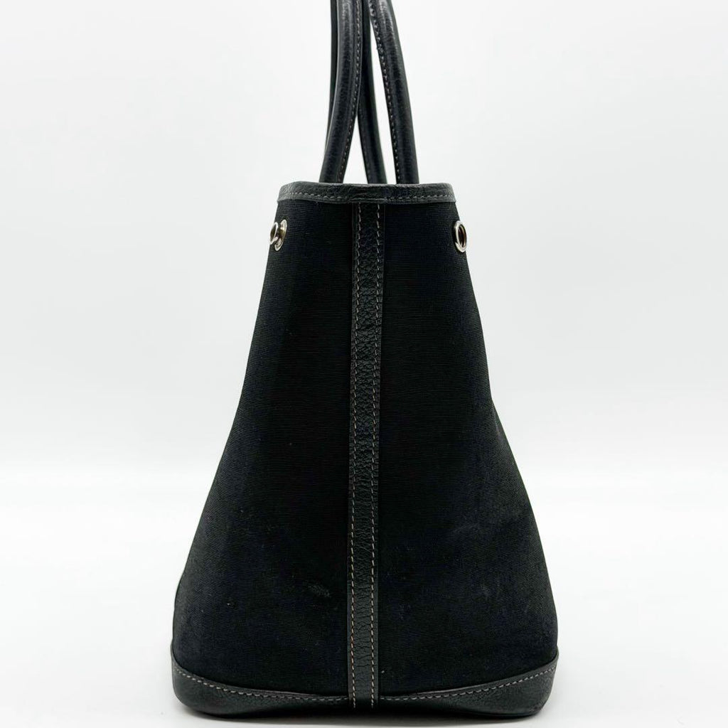 Hermes Garden Party PM Canvas Leather Officier Tote — view 5
