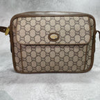 Gucci GG Shoulder Bag Brown Beige Leather Logo — view 2