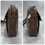Gucci GG Shoulder Bag Brown Beige Leather Logo — view 7