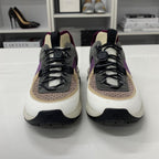 Chanel CC Logo Mesh Suede Leather Fabric Sneakers — view 4