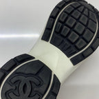 Chanel CC Logo Mesh Suede Leather Fabric Sneakers — view 9