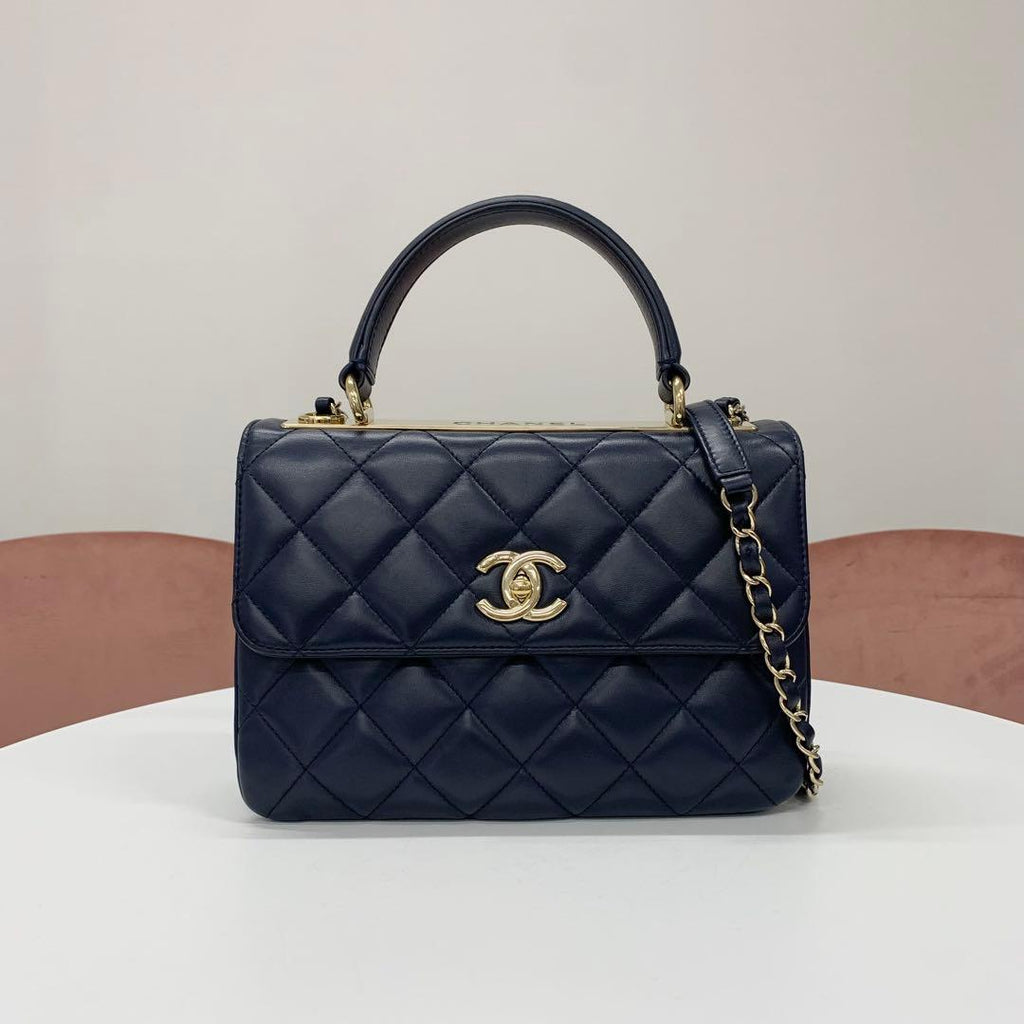 Chanel Trendy CC Lambskin CC Logo Shoulder