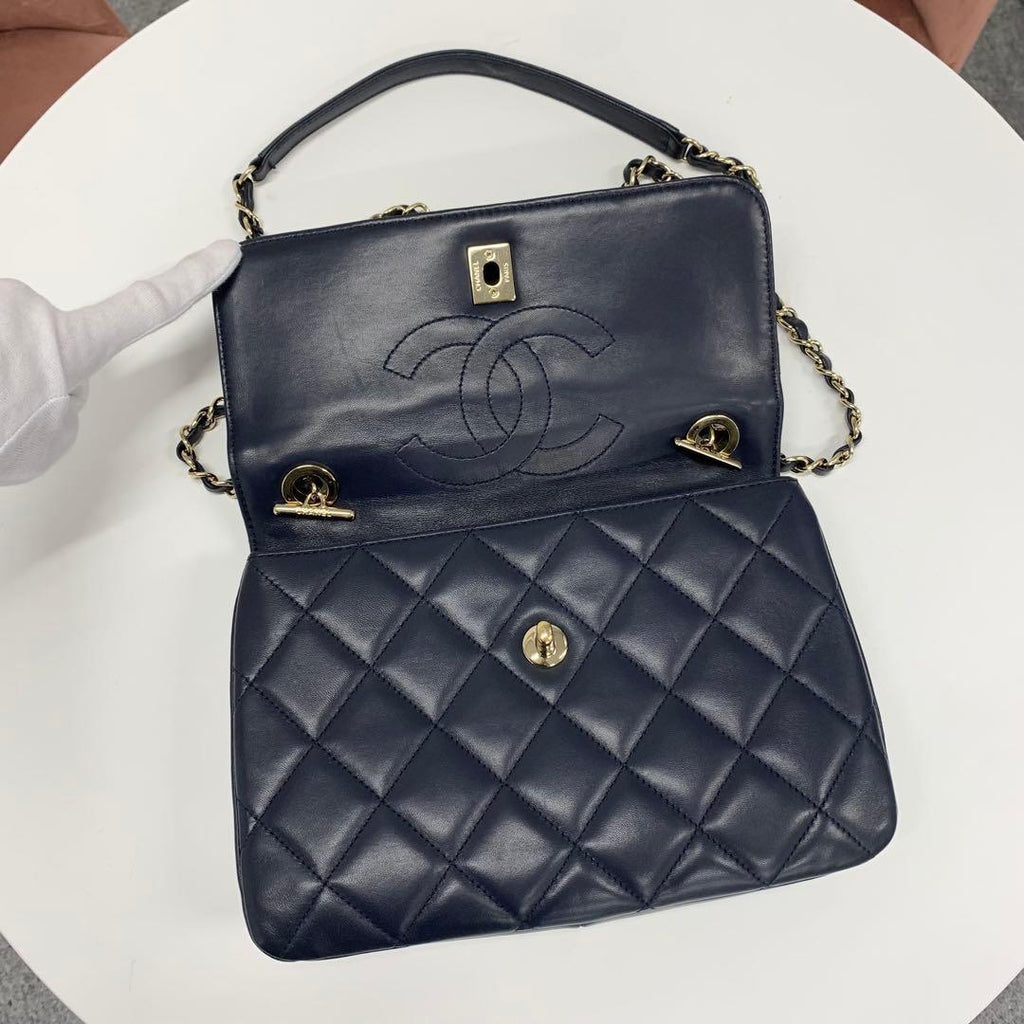 Chanel Trendy CC Lambskin CC Logo Shoulder — view 6
