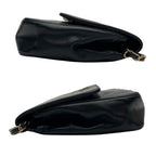 Chanel Lambskin Stitch CC Logo Chain Shoulder Bag Black — view 4