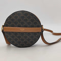 Celine Round Purse Triomphe Canvas Shoulder Bag
