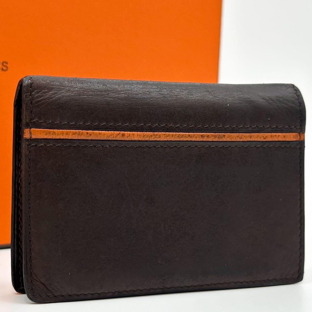 Hermes 2009: Card Case Brown Leather Business Holder