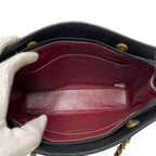 Chanel Quilted Lambskin Chain Hand Bag CC Logo Black — view 8