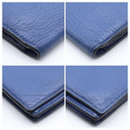 Hermes Bearn Souffle Chevre Silver Blue Wallet — view 8