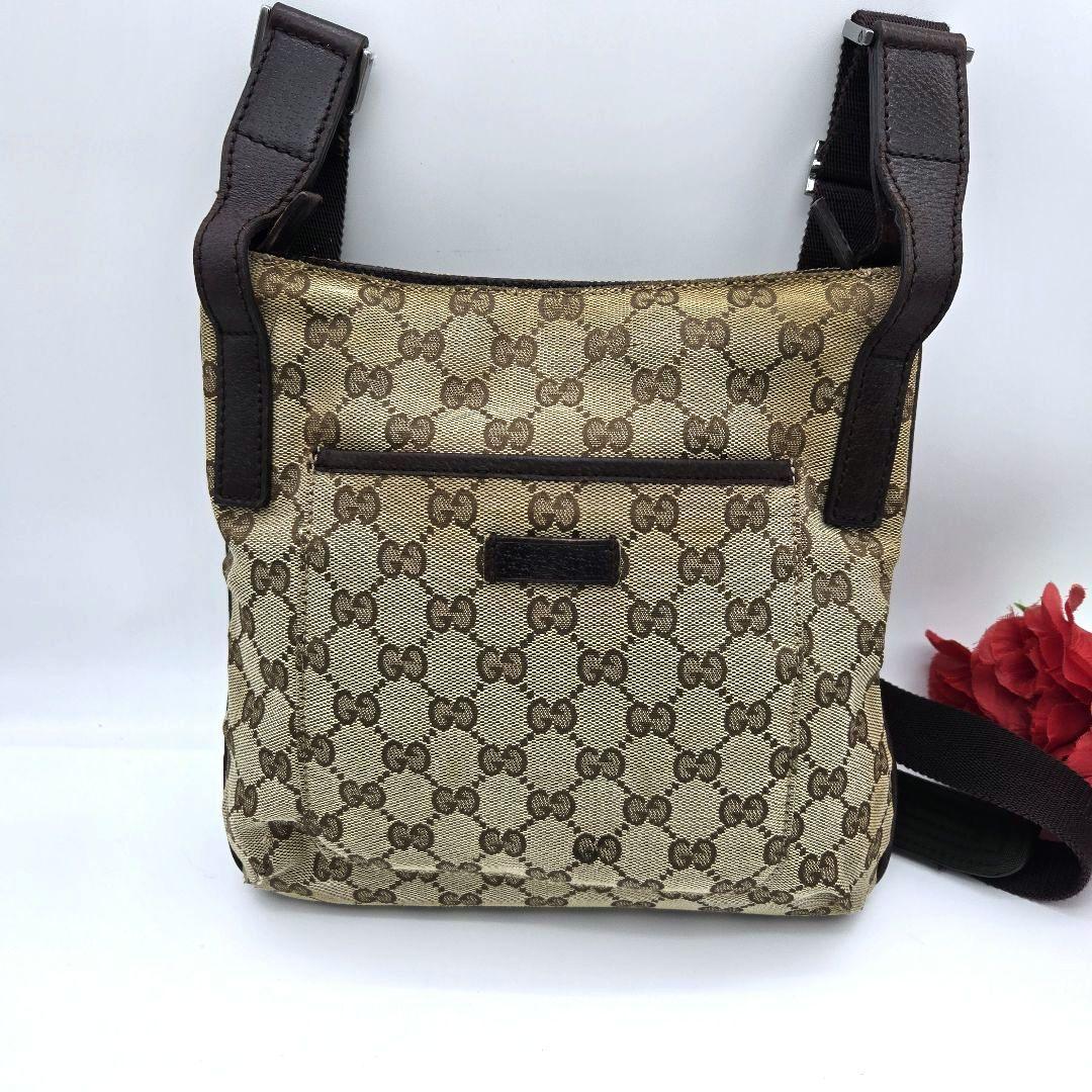 Gucci Shoulder Bag GG Canvas Brown