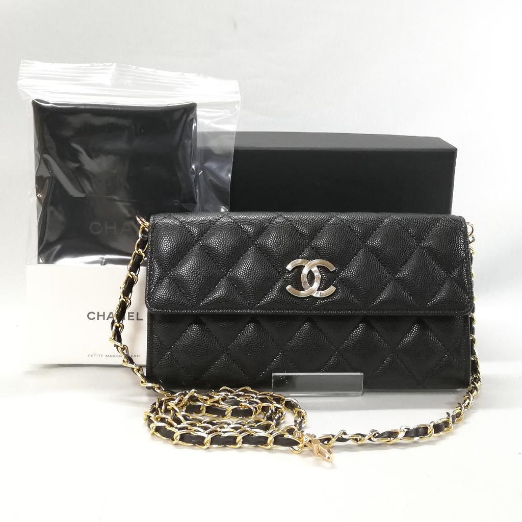 Chanel Caviar Leather Quilted Wallet Black