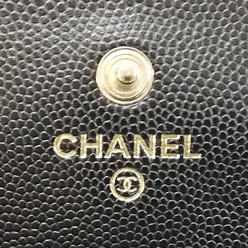 Chanel Caviar Leather Quilted Wallet Black — view 5